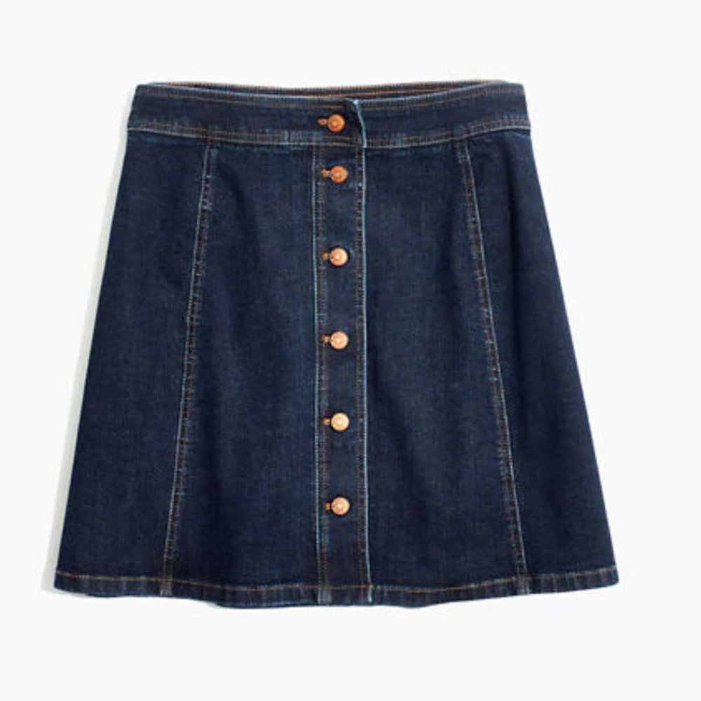 Madewell Denim A-line Mini Skirt